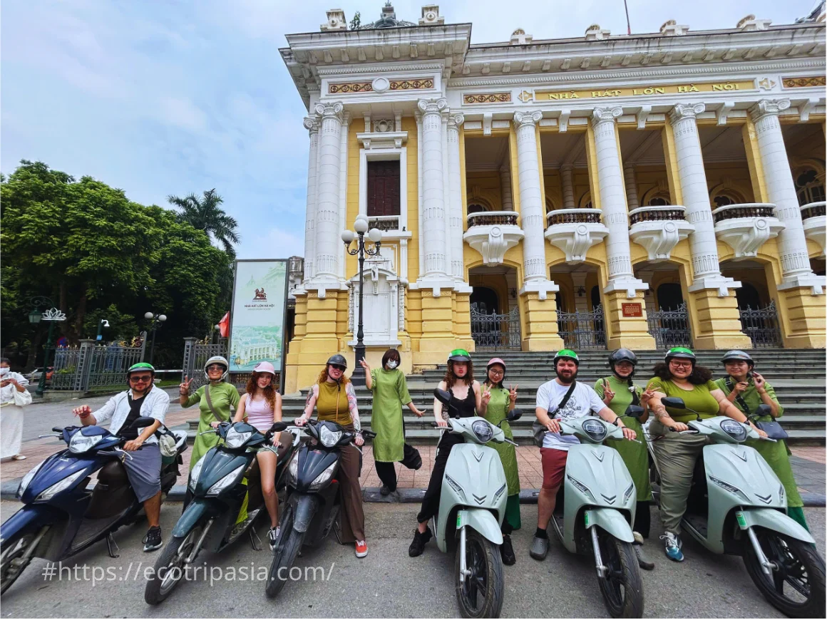 Hanoi Opera House Exterior — hanoi city tour with female riders by Eco Trip Asia