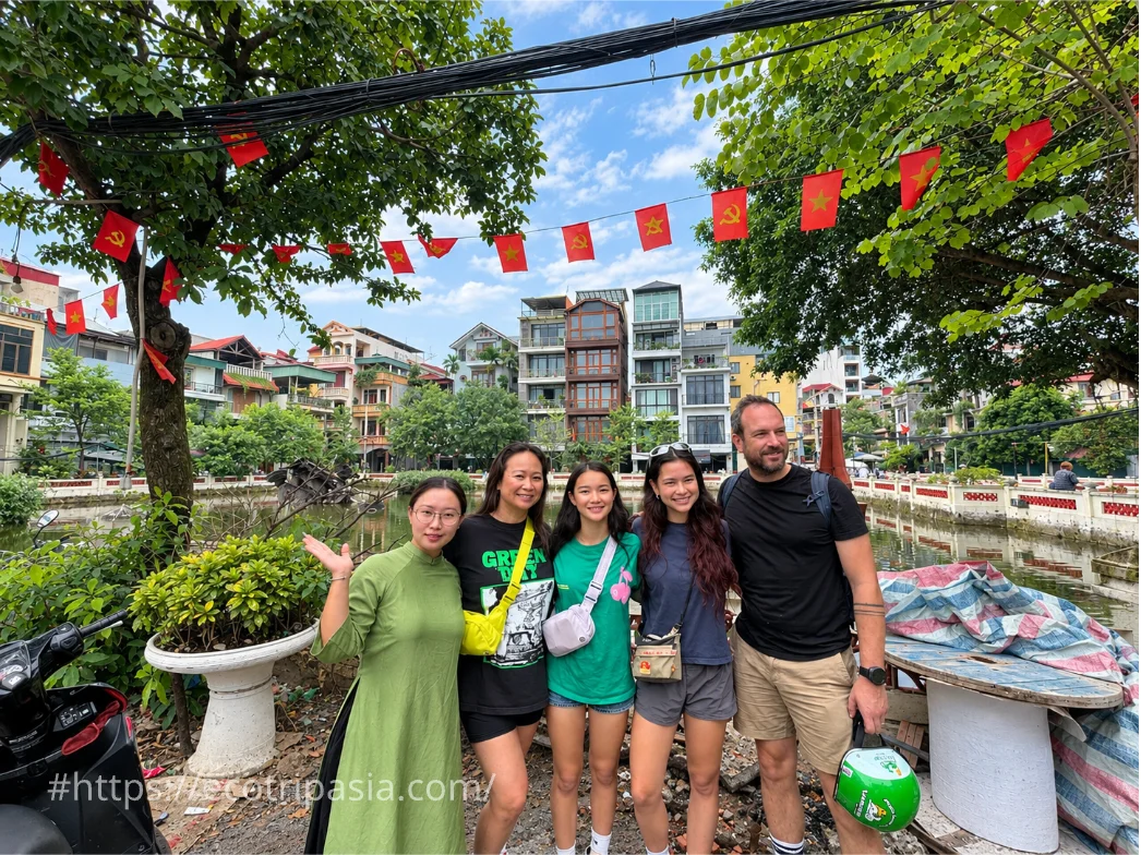 B 52 Aircraft Wreckage In The Lake — hanoi city tour with female riders by Eco Trip Asia