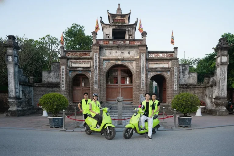 Hanoi Co Loa Citadel Ancient Communal Gate Scooters