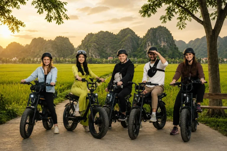 Hanoi Electric Bike Rural Rice Paddy Trails