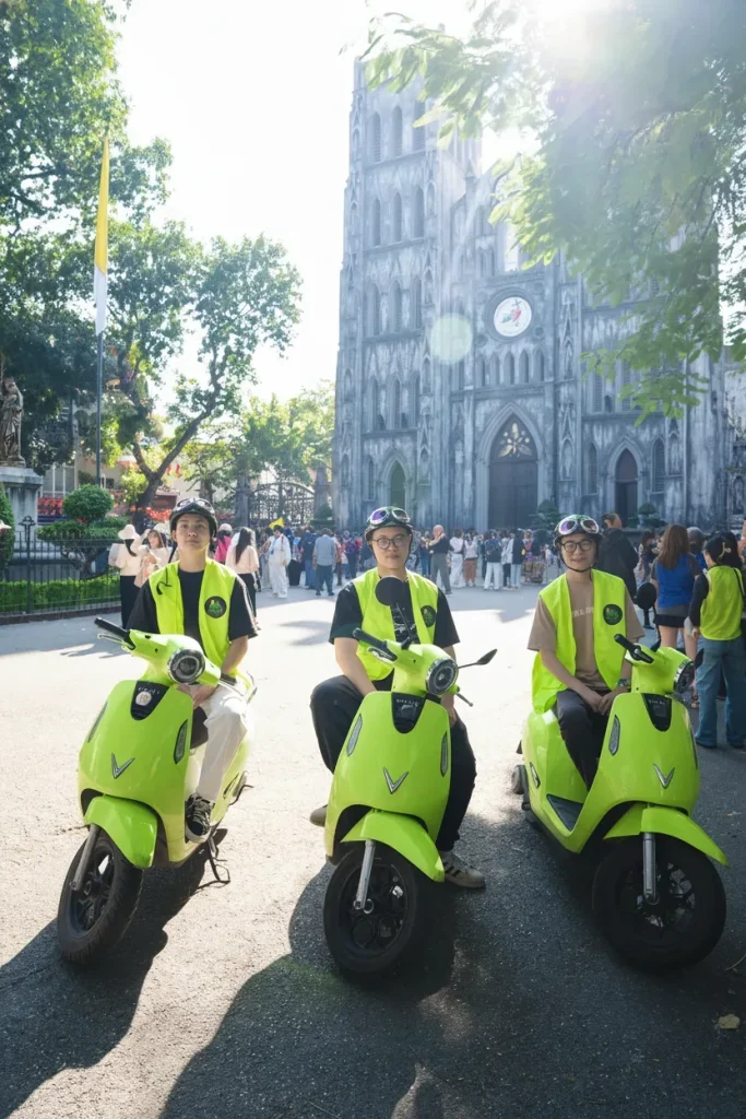 Hanoi Electric Scooter Tour Safety Briefing Departure
