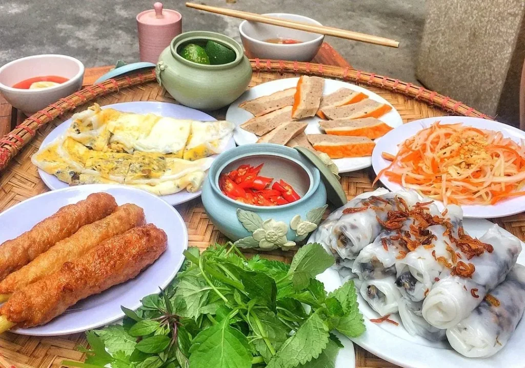 Hanoi Street Food Banh Cuon Steamed Rice Rolls