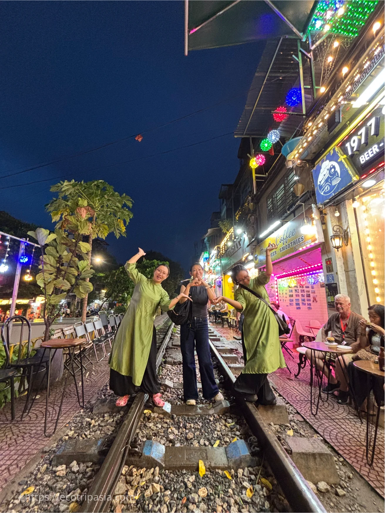 Hanoi Train Street — hanoi female riders tour by Eco Trip Asia