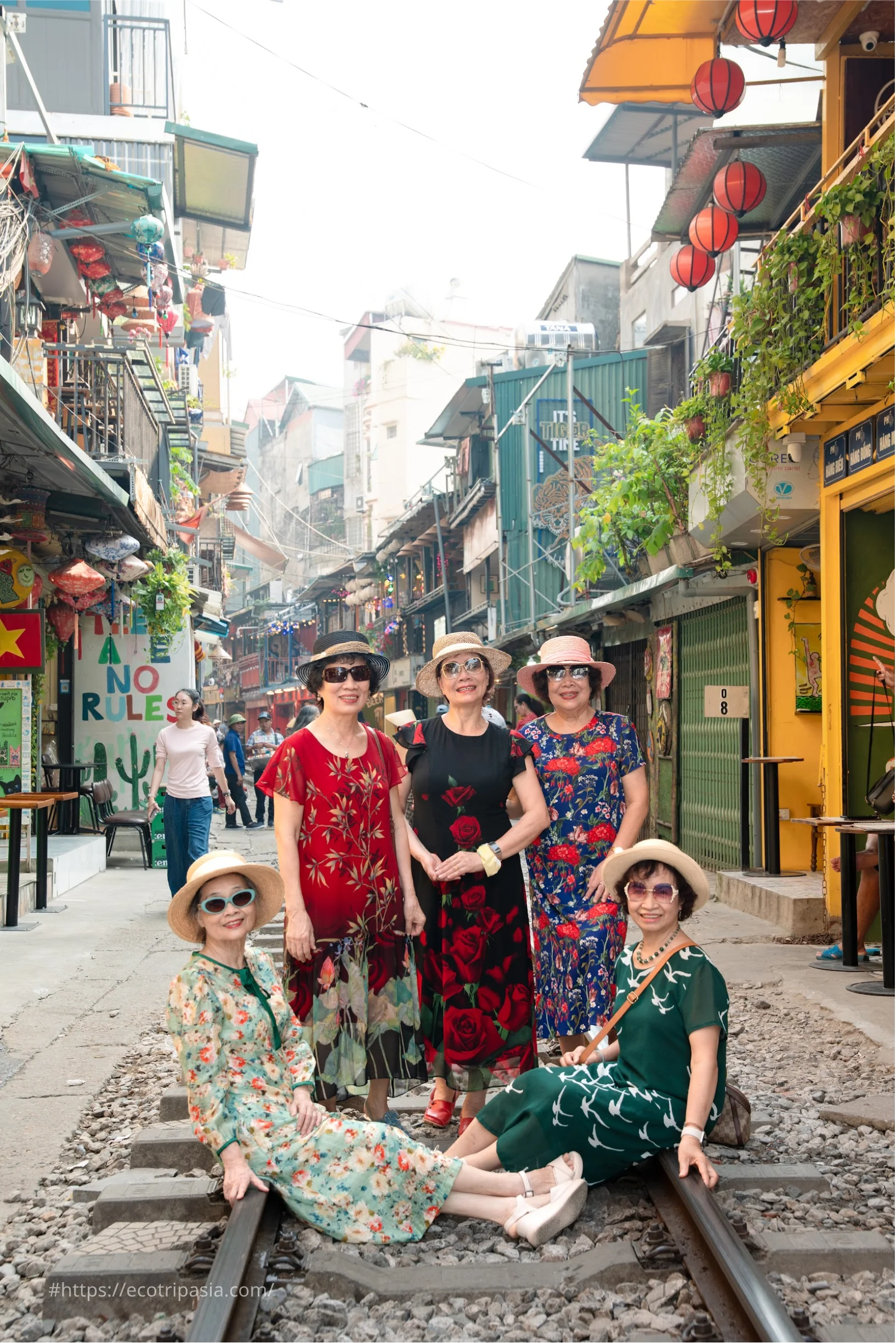 Hanoi Train Street — hanoi street food tour with female riders by Eco Trip Asia