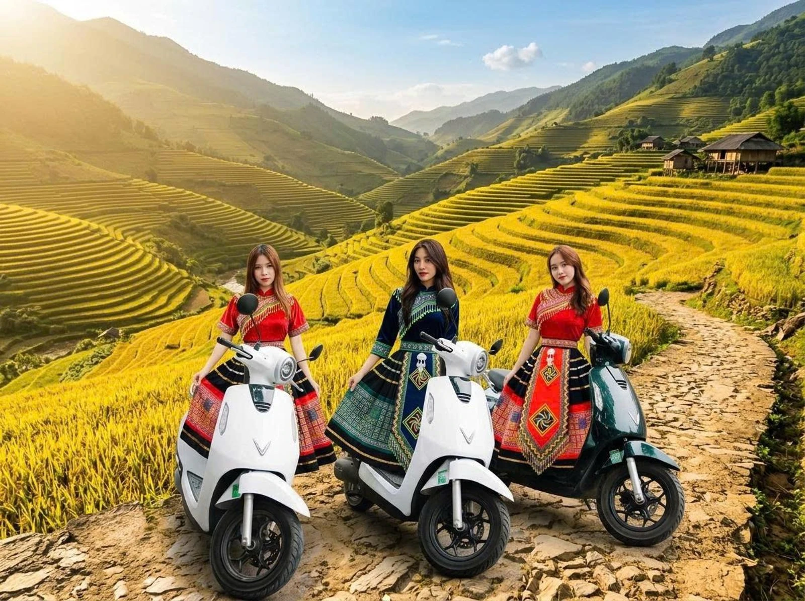 Sapa Motorbike Adventure With Female Riders O Quy Ho Route 02 — sapa motorbike tour by Eco Trip Asia